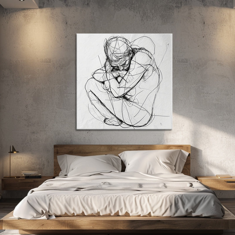 De Denker op canvas