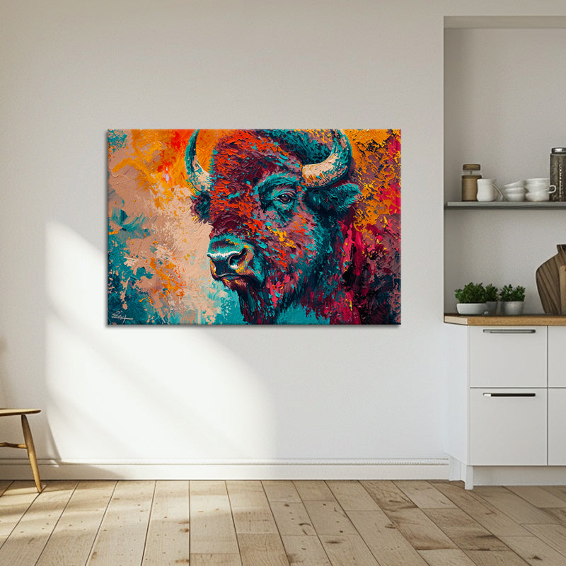 Stier in Farbe
