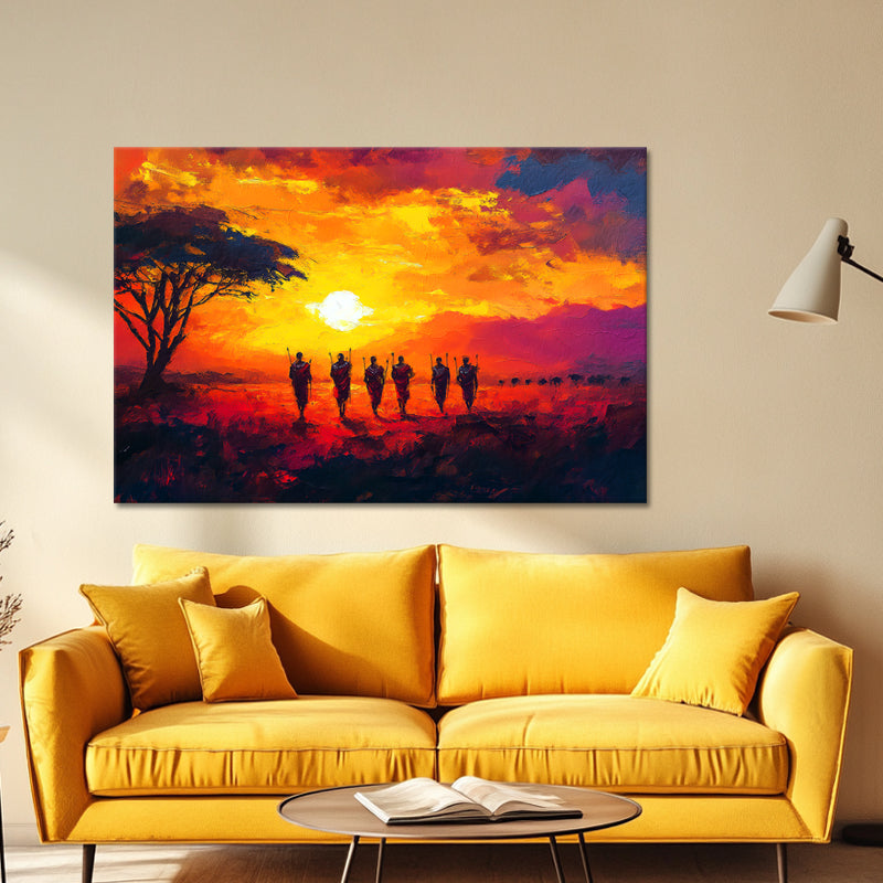 Sonnenuntergang in der Savanne II
