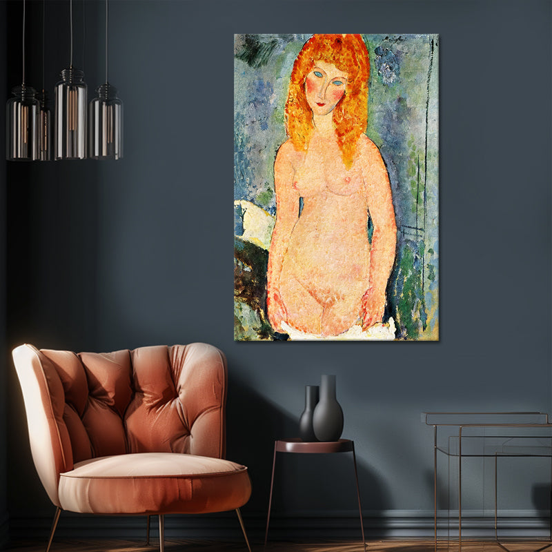Stehender weiblicher Akt mit rotem Haar – Amedeo Modigliani