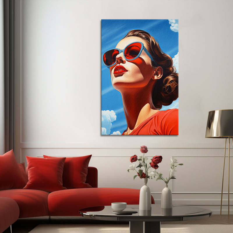 Frau mit Sonnenbrille