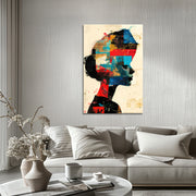 Vrouw in abstract