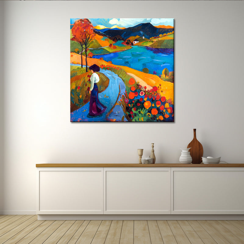 Frau in Landschaft