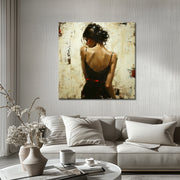 Schilderij vrouw met blote rug