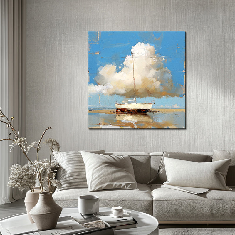 Zeilschip op strand