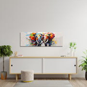 Afrikanische Elefanten in Farbe