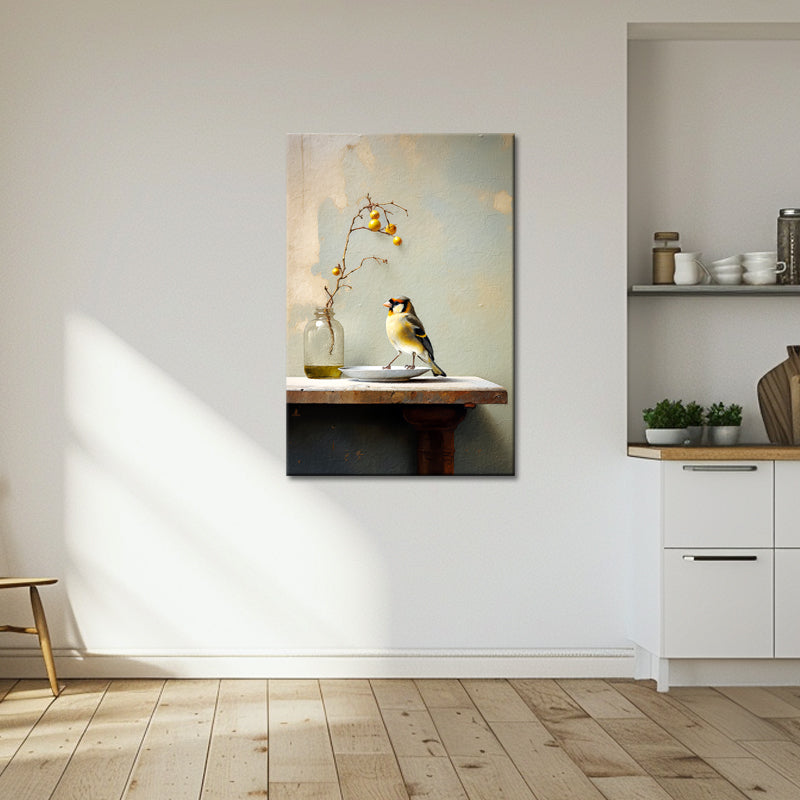 Gemälde Vogel im Stillleben