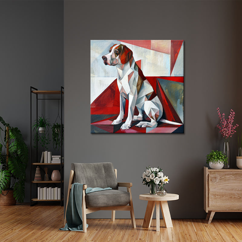Kubismus Hund Gemälde