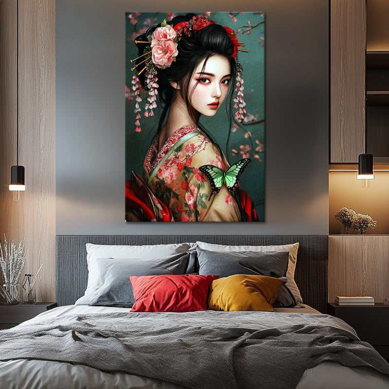 Geisha in traditionele kleding