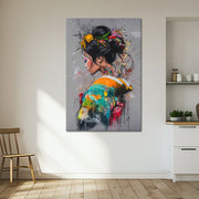 Japanische Geisha-Graffiti-Kunst