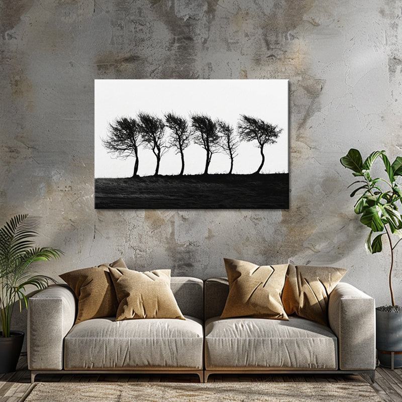 6 Bomen schilderij