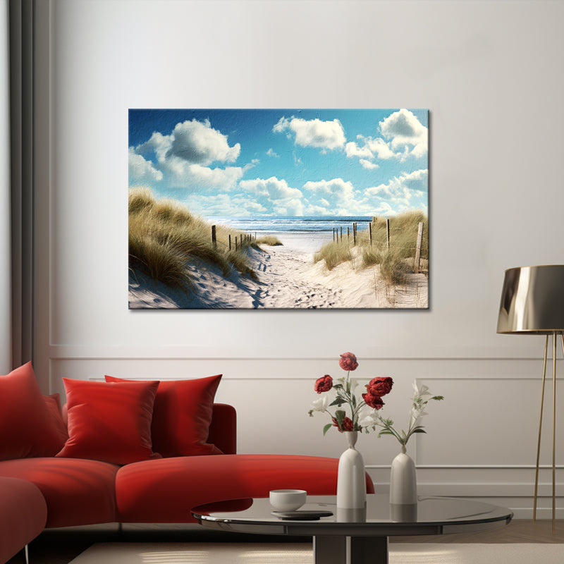 Nederlandse kust met duinen