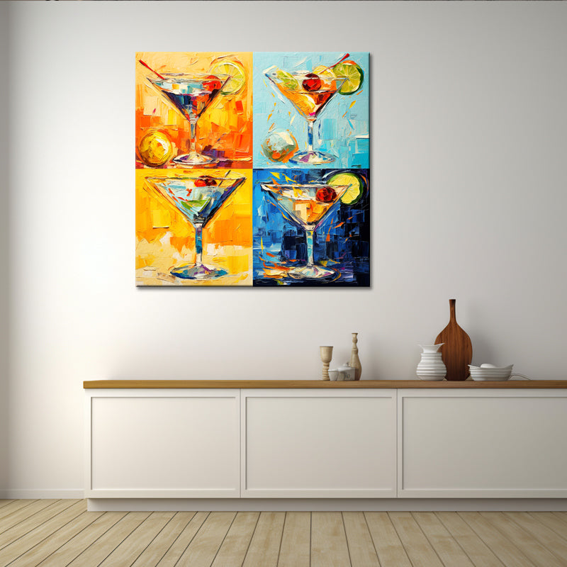 Cocktail canvas schilderij