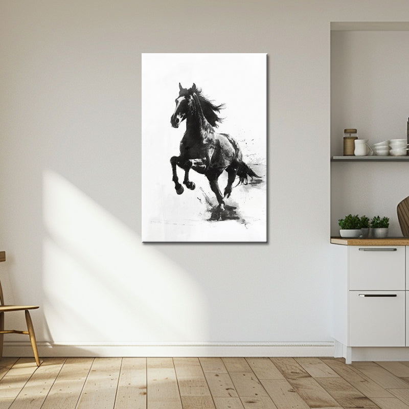 Pferd Schwarz-Weiß-Kunst