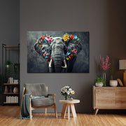 Olifant met bloemen