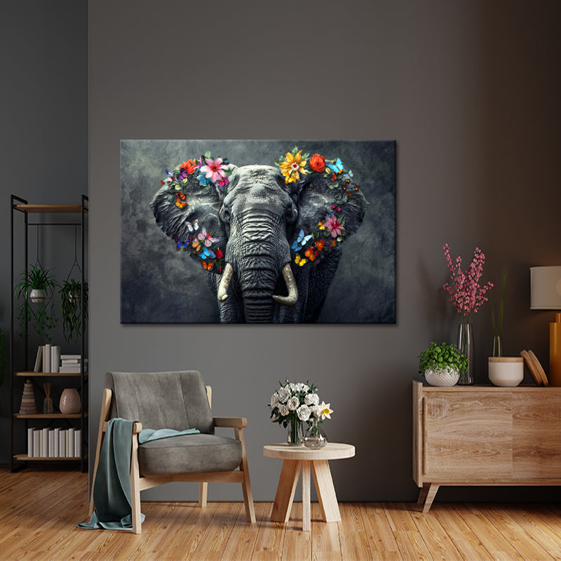 Olifant met bloemen
