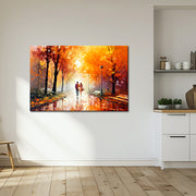Paarspaziergang im Park