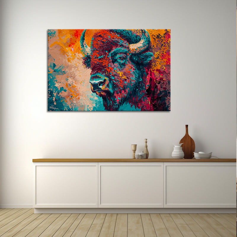 Stier in Farbe