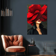 Dame mit Klatschmohn