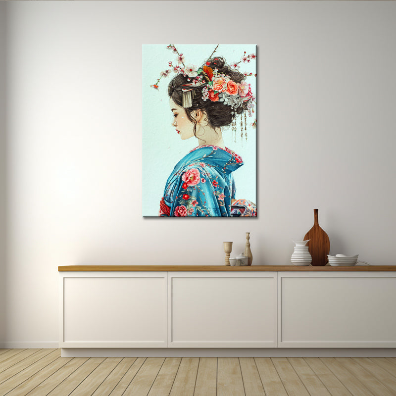 Frau in Kimono Kunst