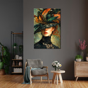Vrouw met Hoed schilderij
