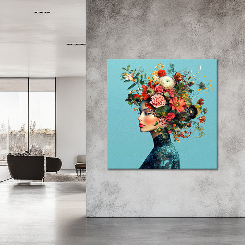 Vrouw met bloemen in het haar II