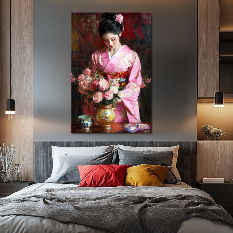Aziatische vrouw in kimono