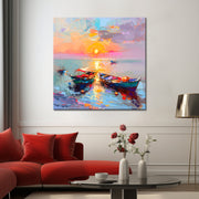 Schilderij zonsondergang