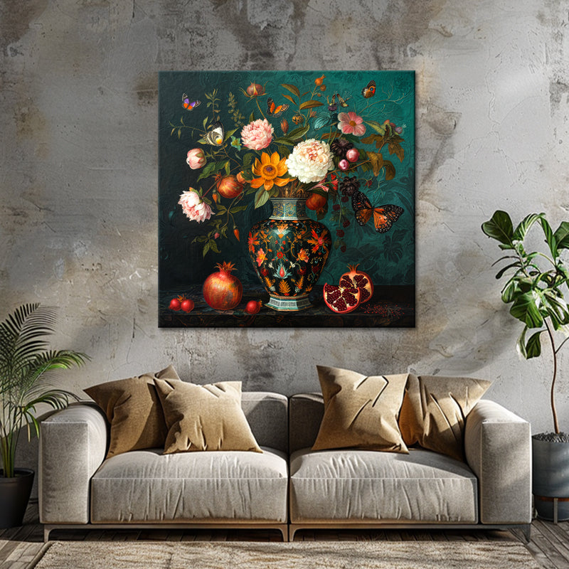 Vintage-Vase mit Blumen