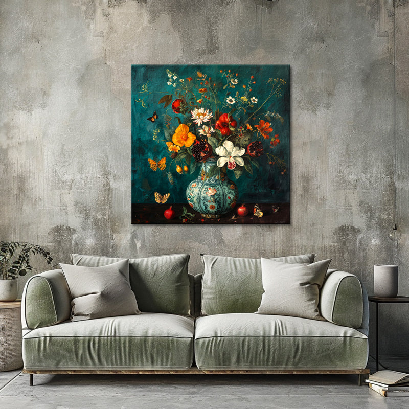 Vintage Vaas met bloemen II