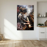 Vrouw speelt piano
