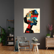 Vrouw in abstract
