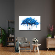 Gemälde blauer Baum