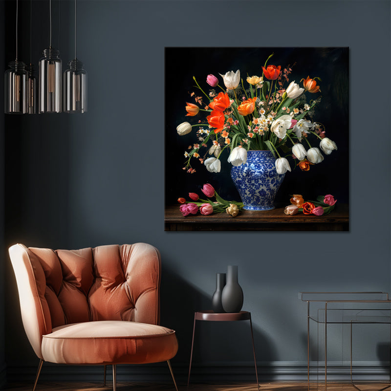 Schöne Vase mit Blumen