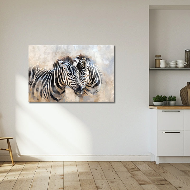 Gemälde Zwei Zebras