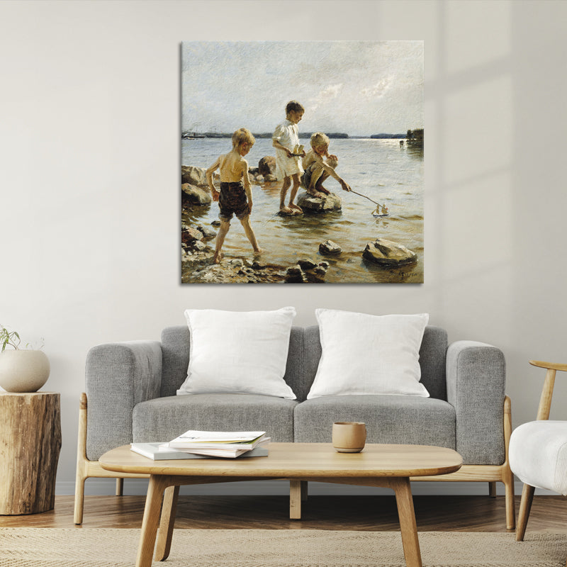 Jongens die aan de wal spelen, Albert Edelfelt