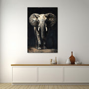 Olifant in zwart