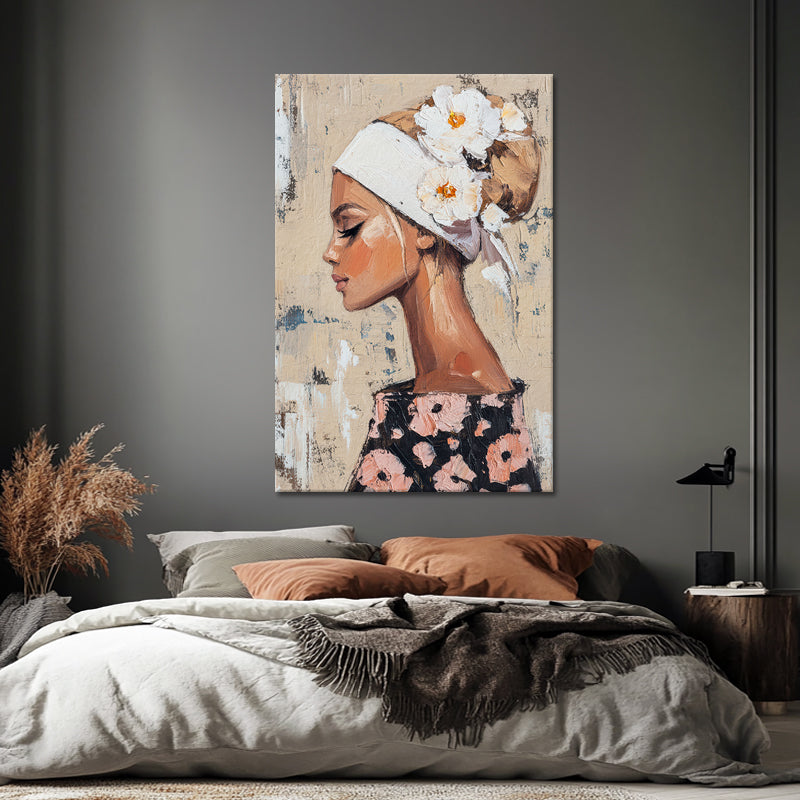 Mooie vrouw met bloemen IV