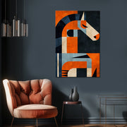Paard in kubisme art