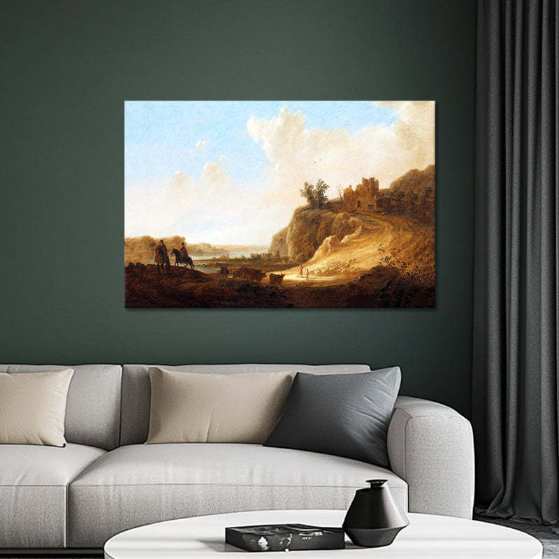 Bergachtig landschap met kasteelruïne - Aelbert Cuyp