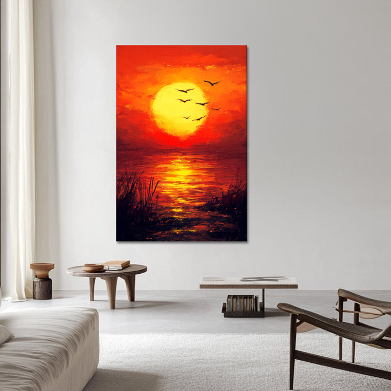 Zonsondergang in de natuur