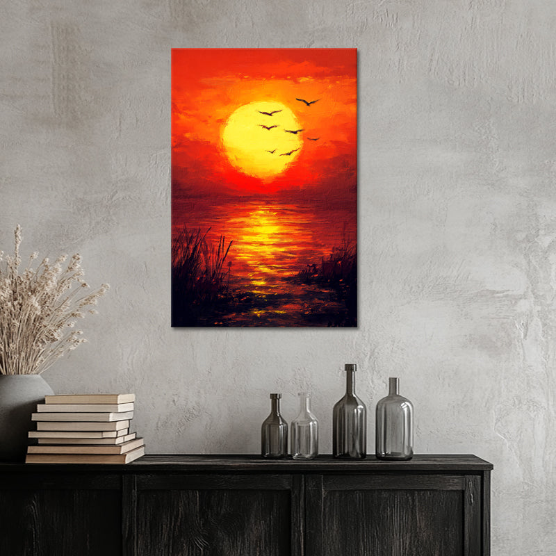 Zonsondergang in de natuur