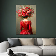 Vrouw met bloemen in het haar III