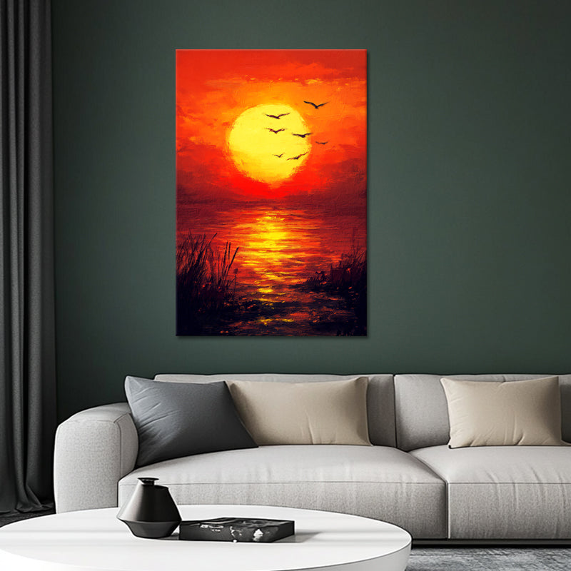 Zonsondergang in de natuur