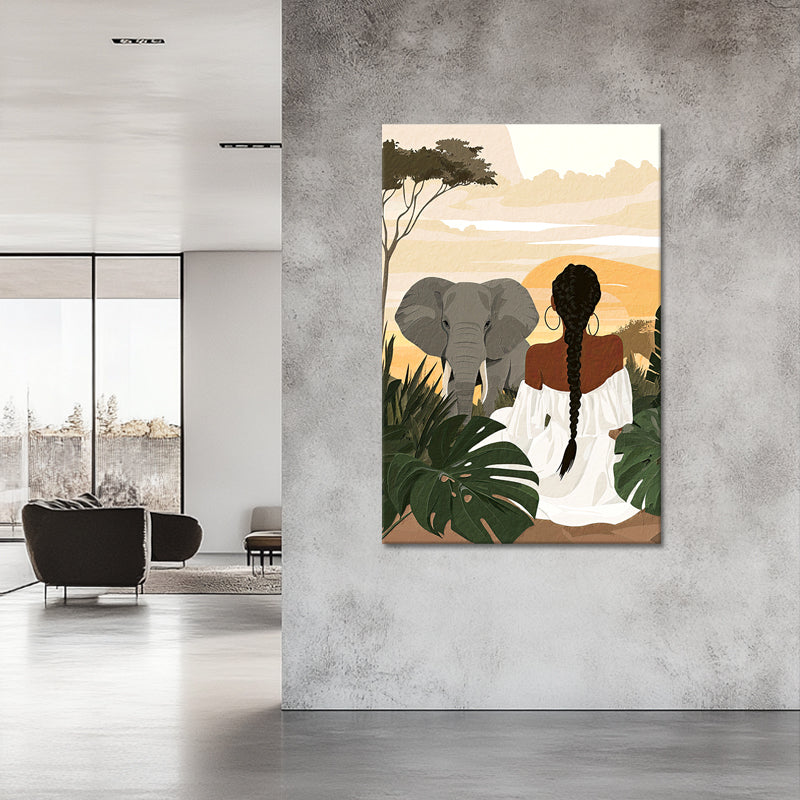 Frau mit Elefant II