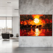Sonnenuntergang in der Savanne