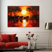 Sonnenuntergang in der Savanne