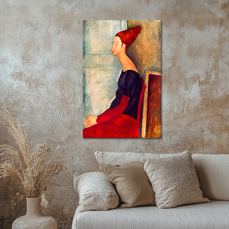 Jeanne Hébuterne in donker kleding -  Amedeo Modigliani
