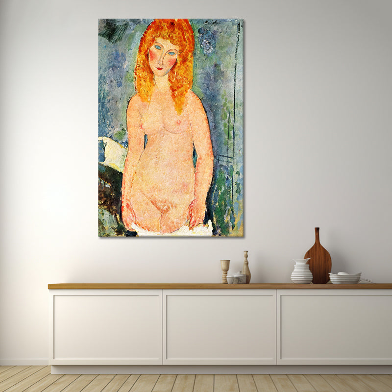 Stehender weiblicher Akt mit rotem Haar – Amedeo Modigliani