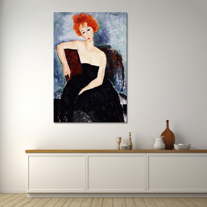Junge Rothaarige im Abendkleid – Amedeo Modigliani